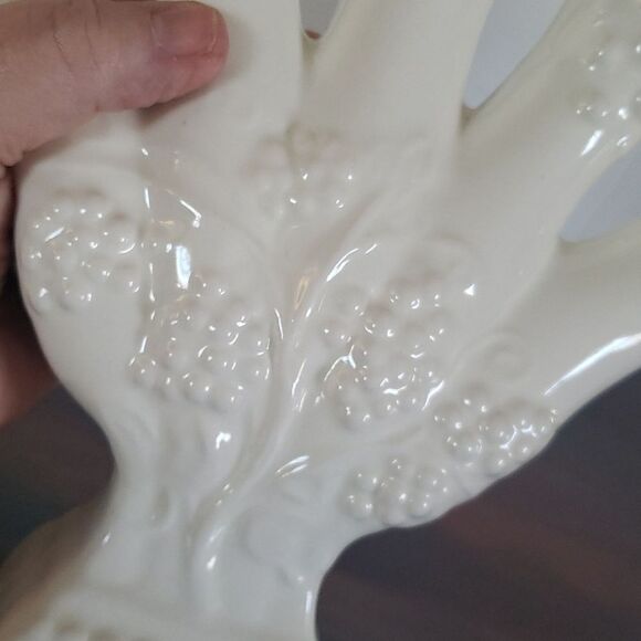 RARE Vintage Leart Five 5 Finger Bud Vase with Grapes Design 302W - Picture 9 of 9